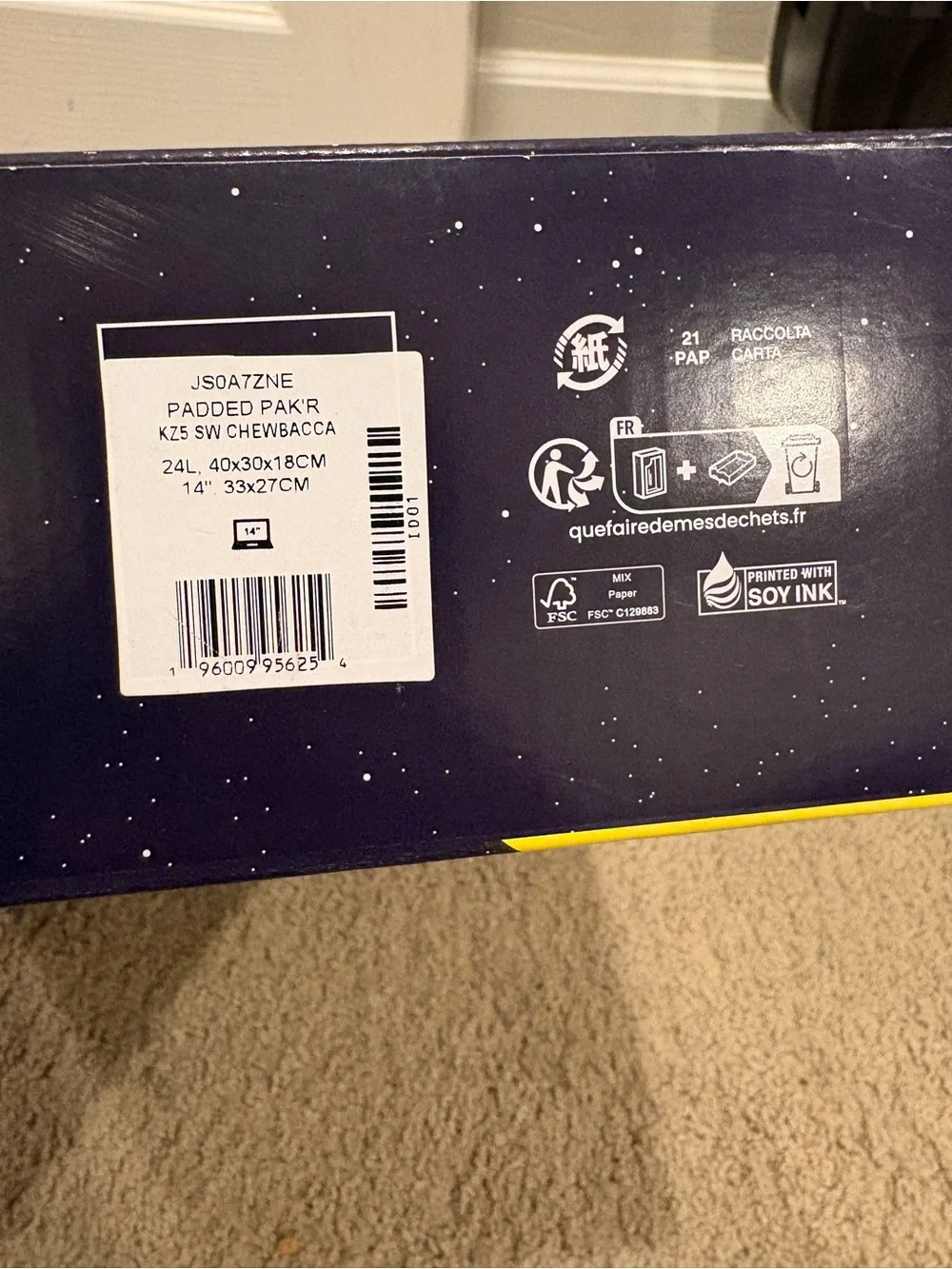 Eastpak Star Wars Chewbacca Backpack Rare New